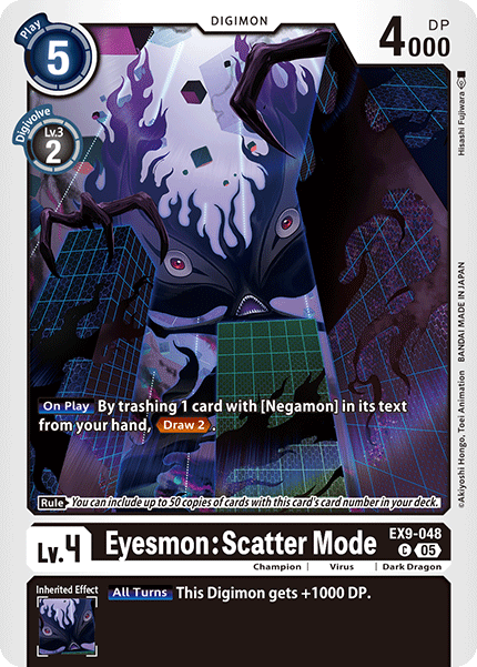PLAYSET (4) 4x Eyesmon: Scatter Mode (EX9-048) - Common EX09 Versus Monsters