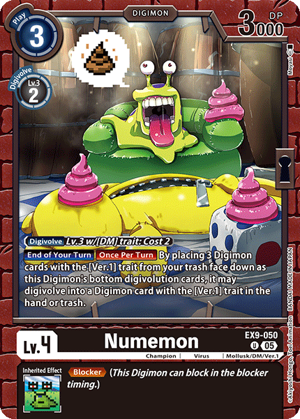 PLAYSET (4) 4x Numemon (EX9-050) - Uncommon EX09 Versus Monsters