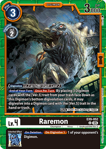 PLAYSET (4) 4x Raremon (EX9-052) - Uncommon EX09 Versus Monsters