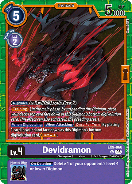 PLAYSET (4) 4x Devidramon (EX9-060) - Common EX09 Versus Monsters