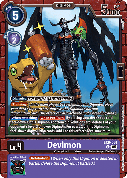 PLAYSET (4) 4x Devimon (EX9-061) - Uncommon EX09 Versus Monsters