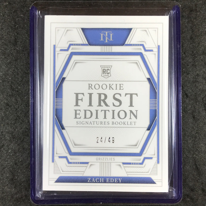 2024-25 National Treasures ZACH EDEY Rookie First Edition Auto Booklet 24/49