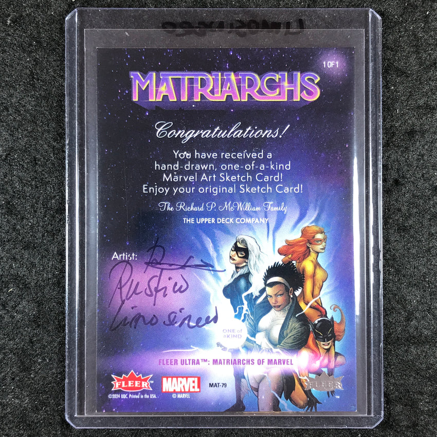 2024 Matriarchs of Marvel EMMA FROST Artist Sketch 1/1 RUSTICO LIMOSINERO