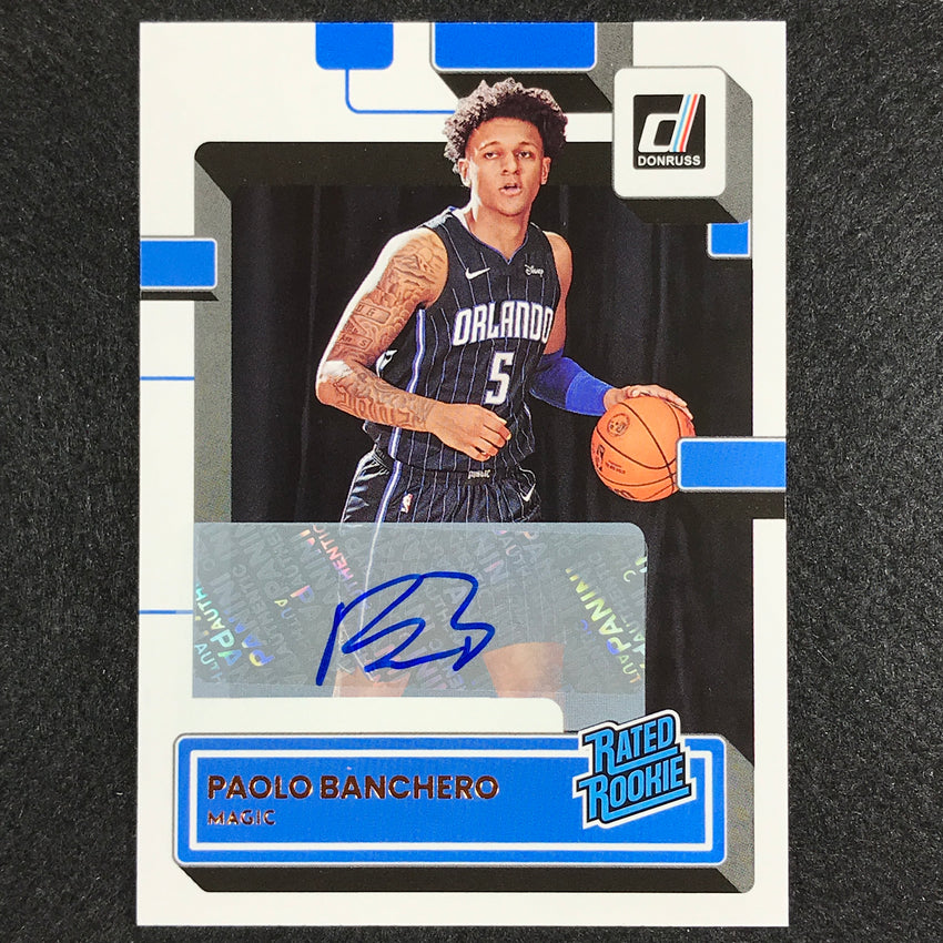 2022-23 Donruss Paolo Banchero Rated Rookie Signatures Auto Base No 201