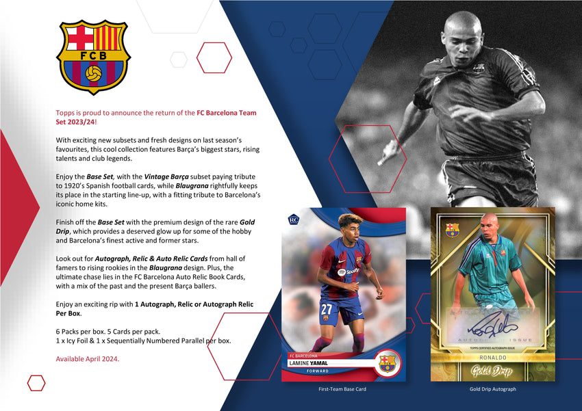 23-24 Topps FC Barcelona Soccer Team Set 1-Box Break #21919 - Random Pack - Jul 11 (12pm)