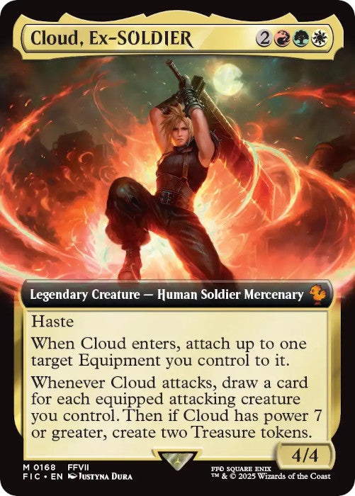 EXTENDED ART Cloud, Ex-SOLDIER - #168 - Mythic Final Fantasy Commander