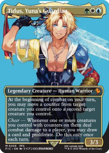 BORDERLESS Tidus, Yuna's Guardian - #205 - Mythic Final Fantasy Commander
