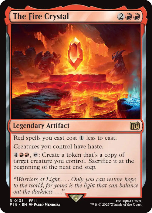 FOIL The Fire Crystal - #135 - Rare Final Fantasy