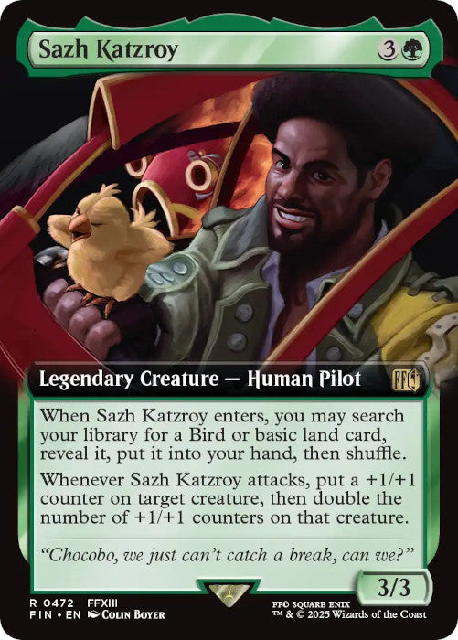 EXTENDED ART Sazh Katzroy - #472 - Rare Final Fantasy