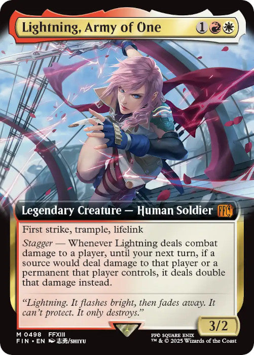 EXTENDED ART Lightning, Army of One - #498 - Mythic Final Fantasy