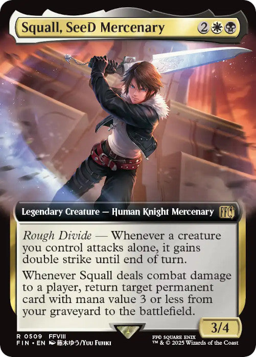 EXTENDED ART Squall, SeeD Mercenary - #509 - Rare Final Fantasy