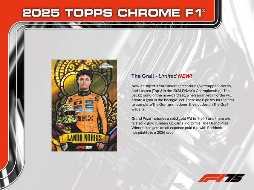 2025 Topps Chrome F1 Formula 1 Hobby Box (Pre Order)