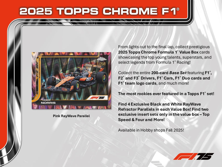 2025 Topps Chrome Formula 1 F1  Hobby 6 Box Half Case Opening - #31510 ・Racer Team Based (Mar 17 4pm)