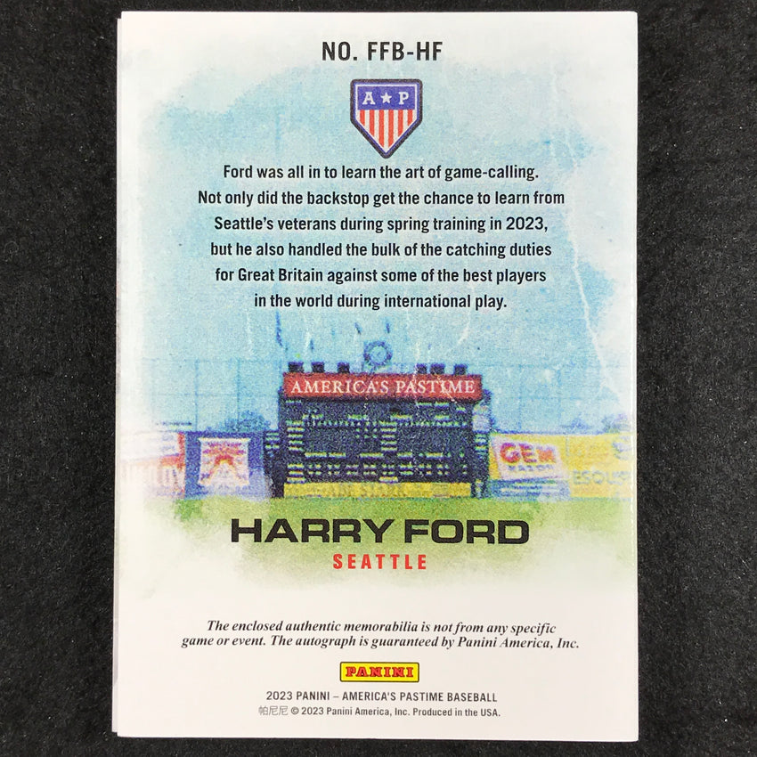 2024 Boys of Summer HARRY FORD Future Fame Update Patch Auto Booklet Green 2/5