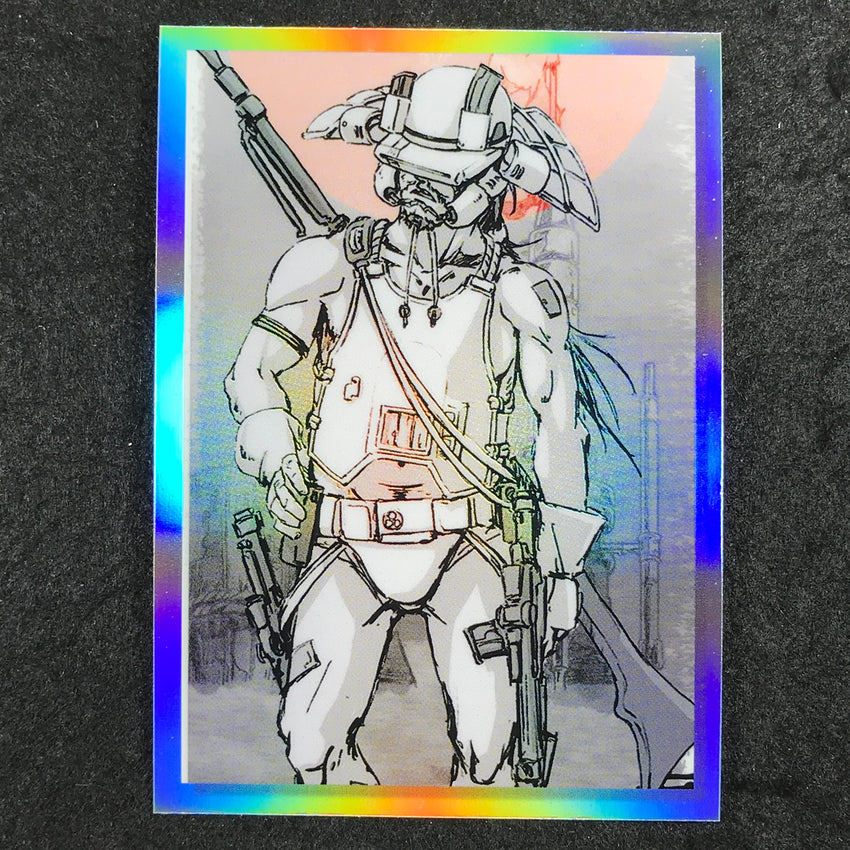 2023 Star Wars Galaxy Chrome Art Of The Duel Galactic Visions Refractor No 2