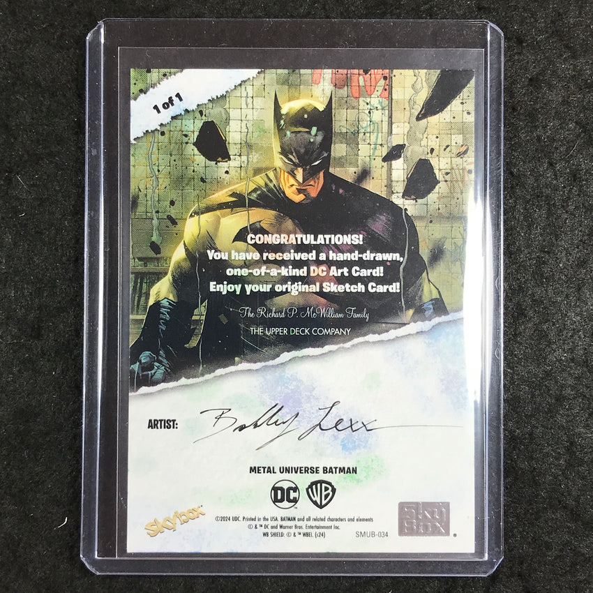 2025 Metal Universe Batman GREEN ARROW Artist Sketch 1/1 BOBBY LEXX