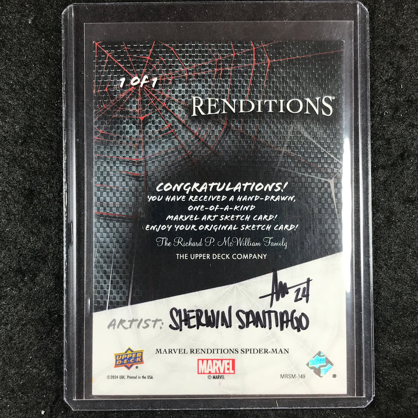 2024 Marvel Renditions Spider-Man GREEN GOBLIN Artist Sketch SHERWIN SANTIAGO