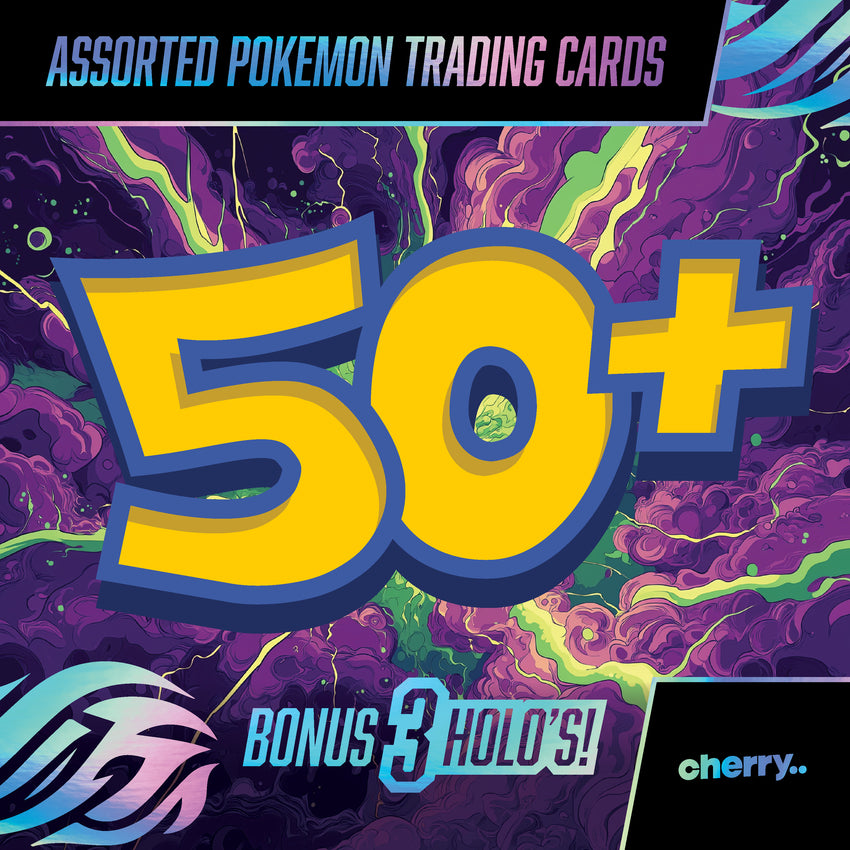 Pokemon TCG Random Assorted 50-Card Value Lot - Bonus Holos