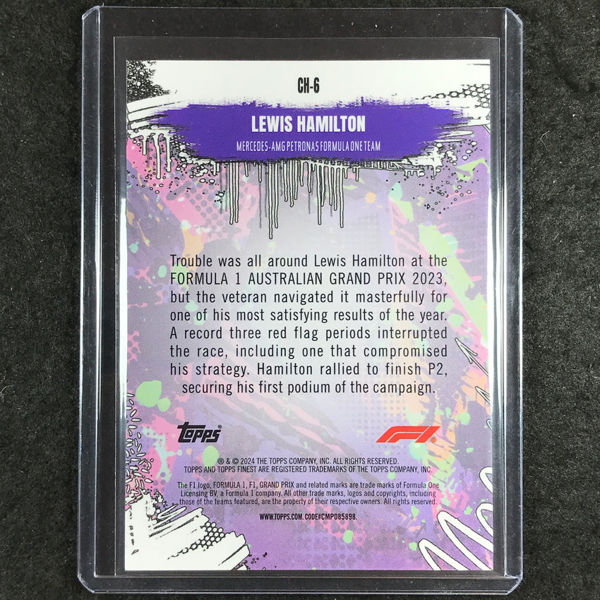 2024 Topps Finest Formula 1 LEWIS HAMILTON Chaos Red 4/5 #6