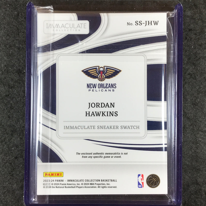 2023-24 Immaculate JORDAN HAWKINS Sneaker Swatches Relic Gold 4/10