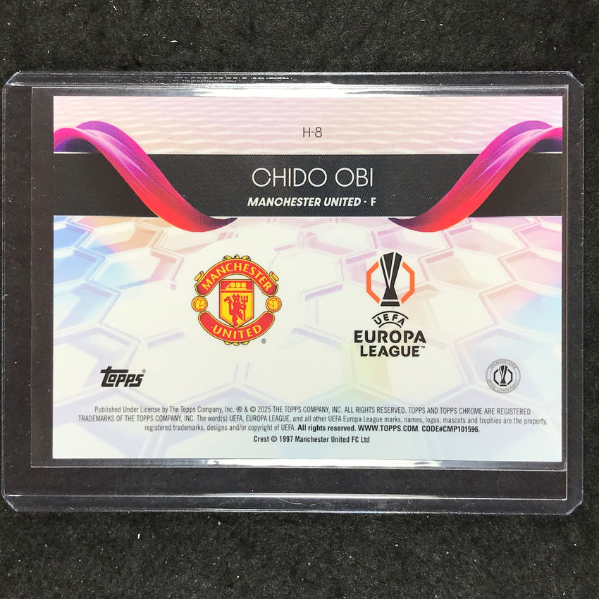 2024-25 Topps Chrome UEFA Club Comp CHIDO OBI Helix Rookie SSP #8