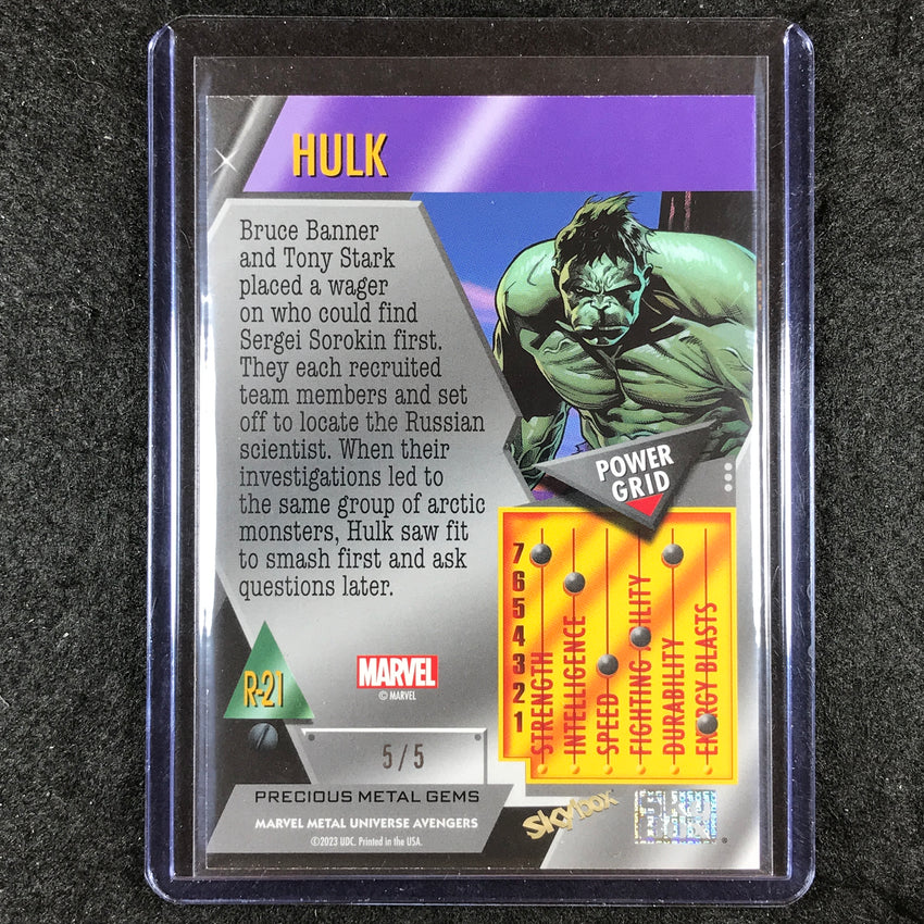 2024 Marvel Metal Universe Avengers HULK Retro Precious Metal Gems Purple 5/5