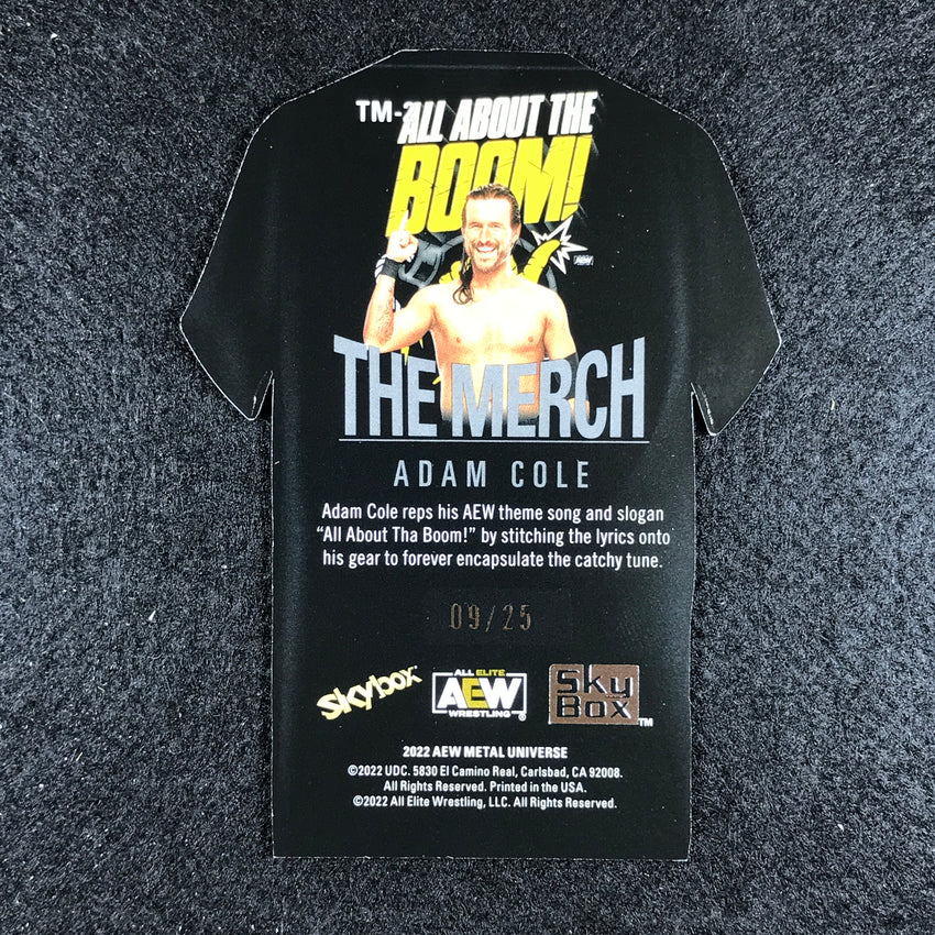 2022 Metal Universe AEW Adam Cole The Merch Die-cut Gold 9/25