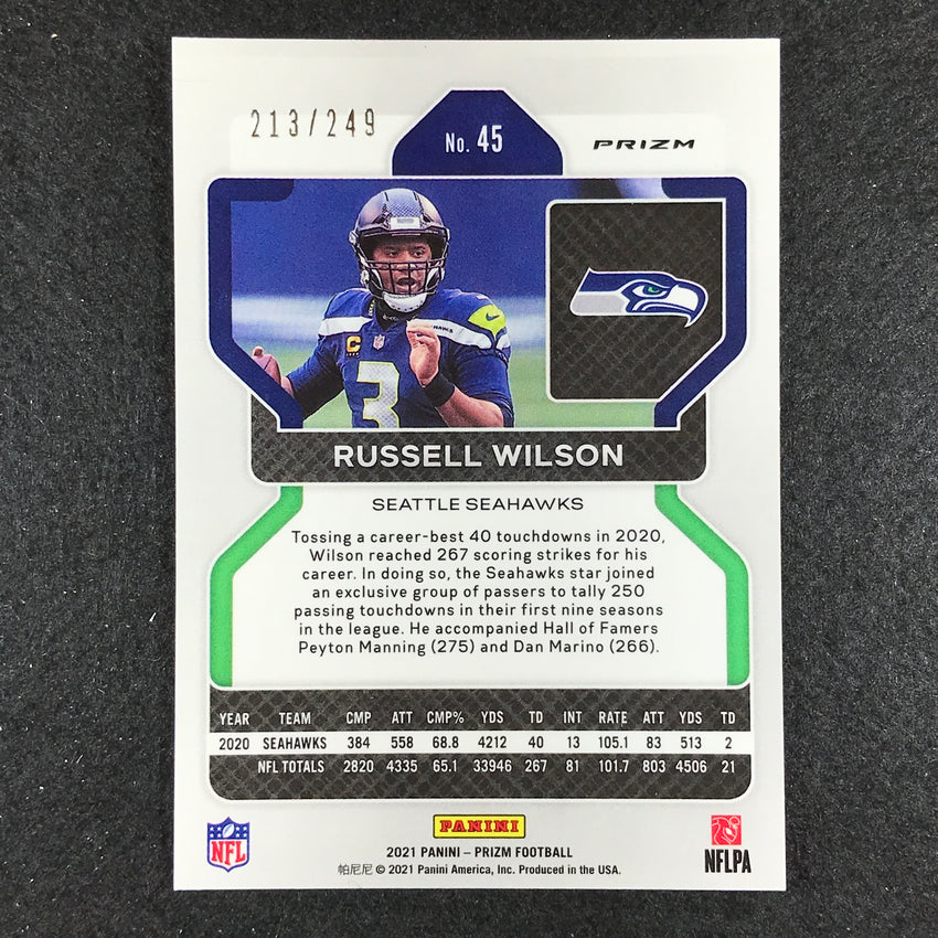2021 Prizm Russell Wilson Orange /249