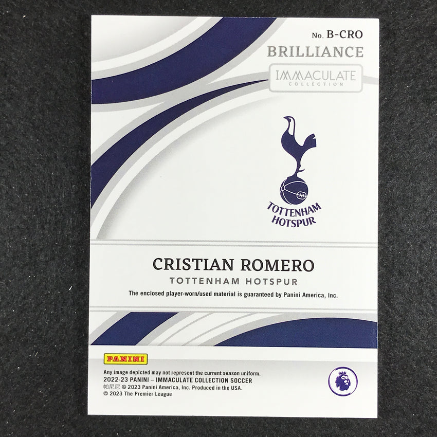 2022-23 Immaculate CRISTIAN ROMERO Brilliance Jersey Relic Patch Holo Gold 3/5