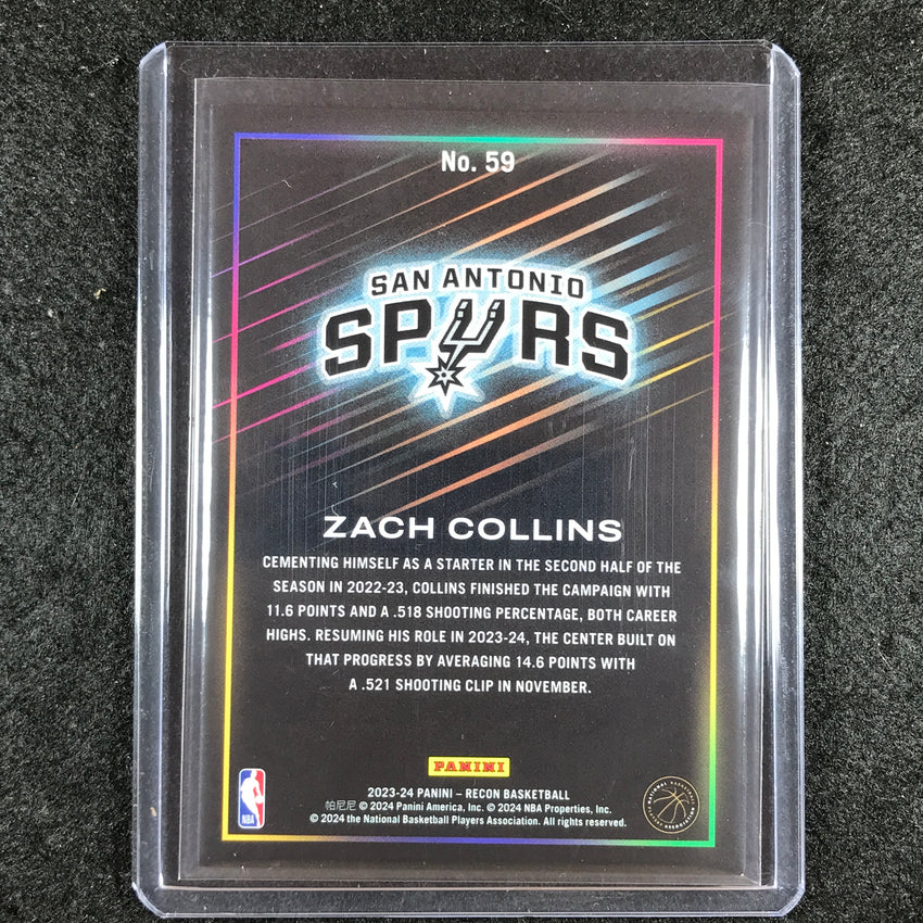 2023-24 Recon ZACH COLLINS Base Platinum Holo 1/1