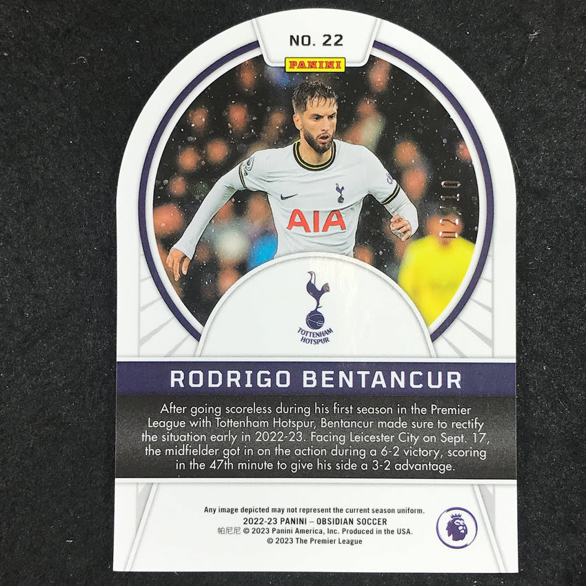 2022-23 Obsidian Rodrigo Bentancur Tunnel Vision Die-cut Electric Yellow 2/10