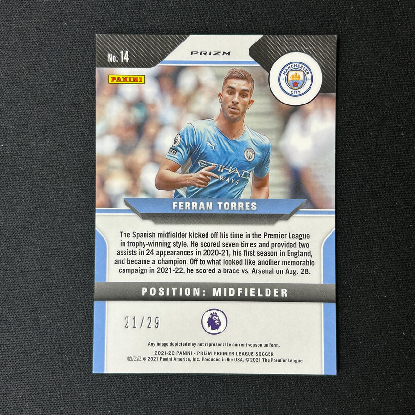 2021-22 Prizm Epl Ferran Torres Choice Red Scope 21/29