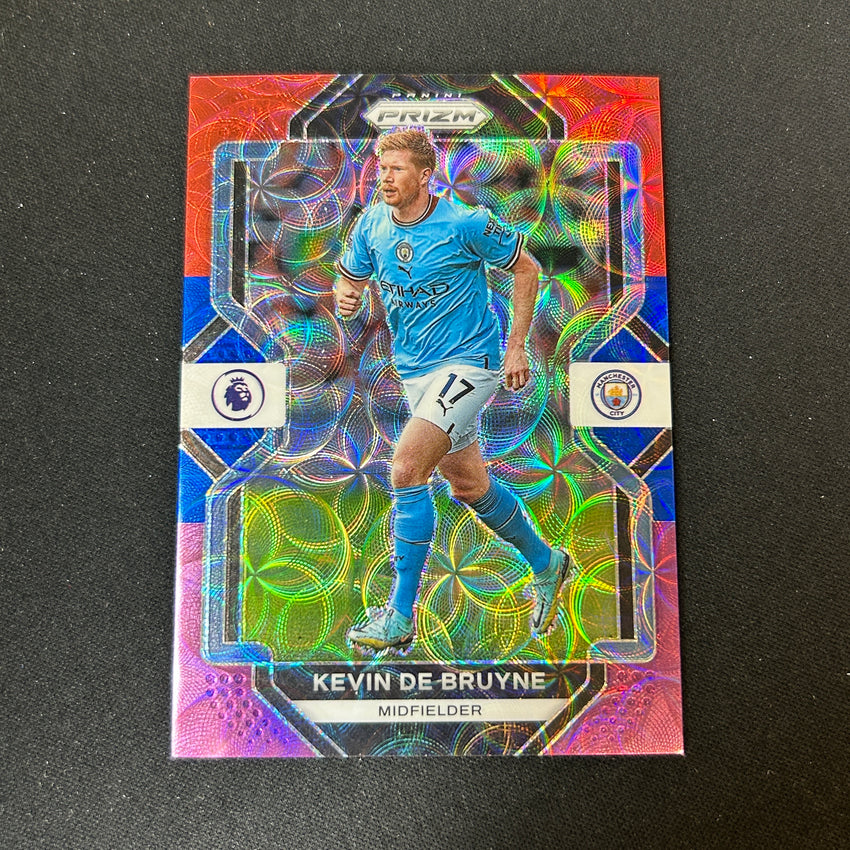 2022-23 Prizm Epl Kevin De Bruyne Choice Red Blue Purple Scope 5/15