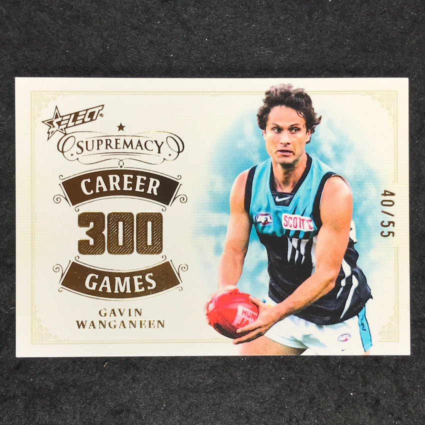 2024 Select AFL Supremacy GAVIN WANGANEEN Career Games 40/55 #GW