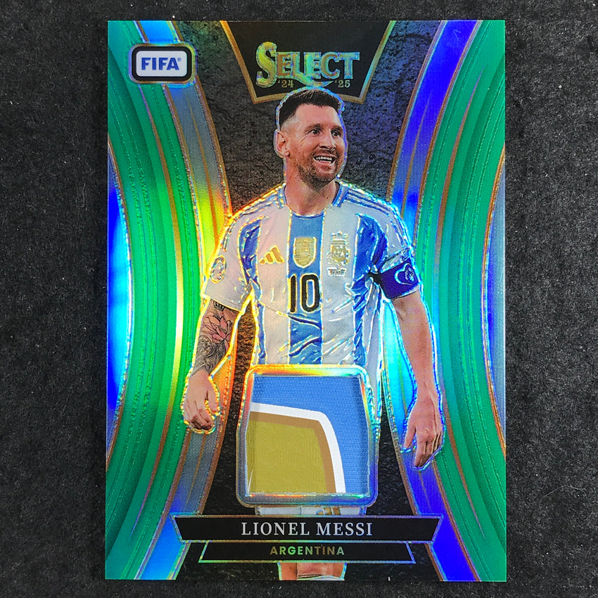 2024-25 Select FIFA LIONEL MESSI Select Memorabilia Patch Relic Green 3/5