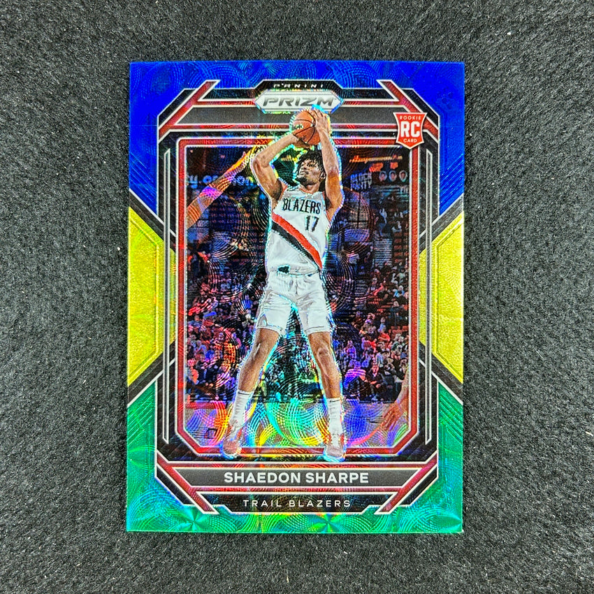 2022-23 Prizm SHAEDON SHARPE Choice Rookie Blue Yellow Green Scope #250