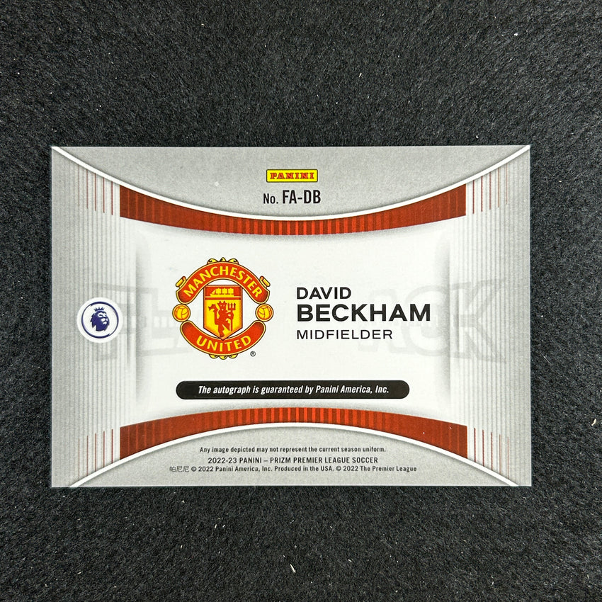 2022-23 Prizm Epl David Beckham Flashback Auto Base No Db
