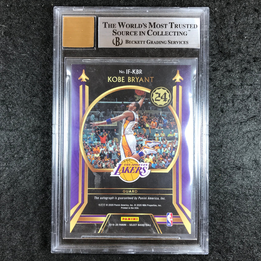2019-20 Select Kobe Bryant In Flight Signatures Auto Neon Green 23/49 Bgs 9/10