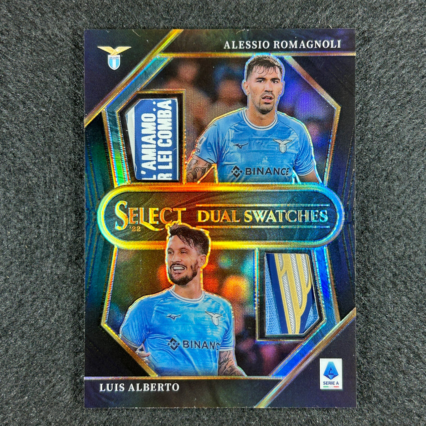 2022-23 Select Serie A Romagnoli Luis Alberto Dual Swatch Patch Relic Black 1/1