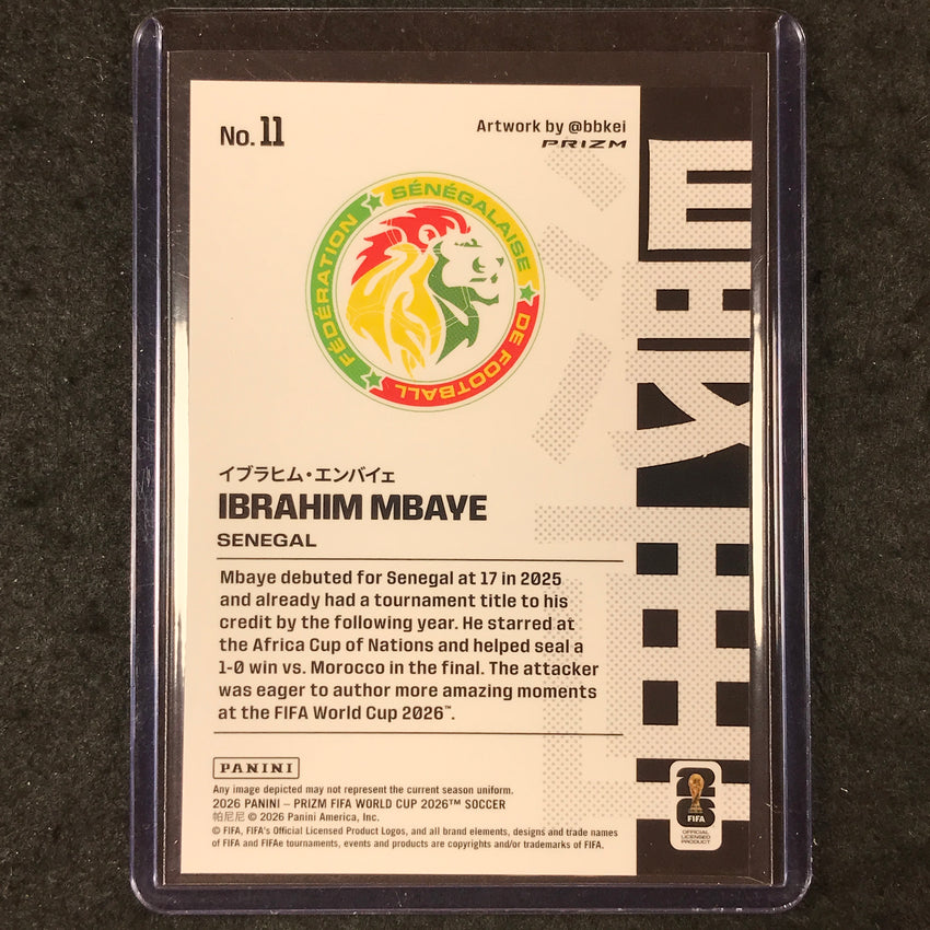 2026 Prizm FIFA World Cup IBRAHIM MBAYE Manga Rookie SSP #11