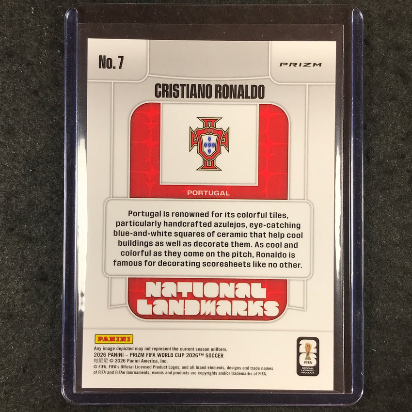 2026 Prizm FIFA World Cup CRISTIANO RONALDO National Landmarks SSP #7