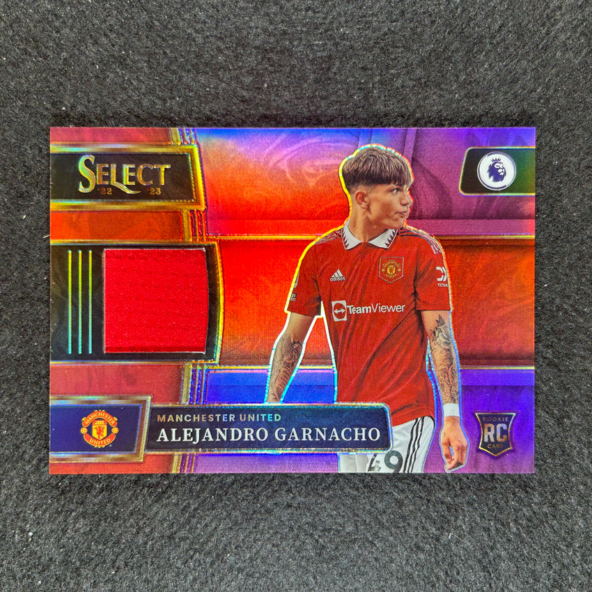 2022-23 Select Epl Alejandro Garnacho Select Memorabilia Rookie Relic Purple /49