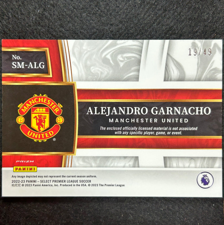 2022-23 Select Epl Alejandro Garnacho Select Memorabilia Rookie Relic Purple /49