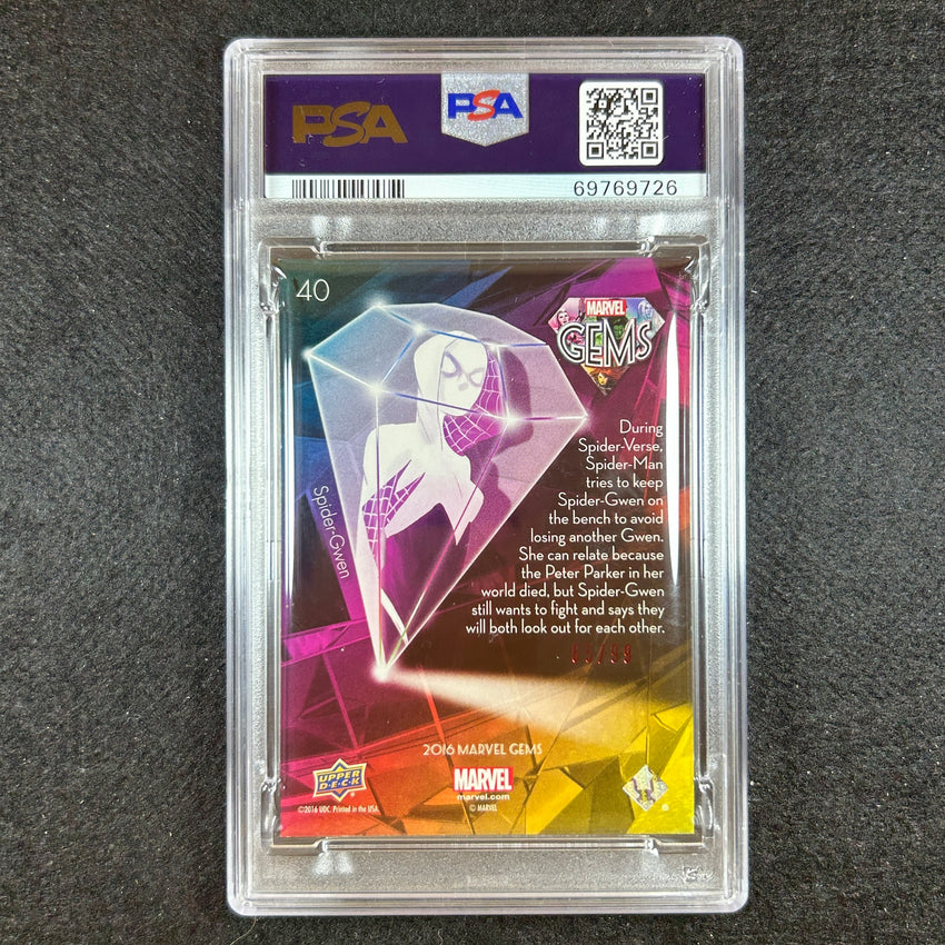 2016 Marvel Gems Spider-gwen Ruby 65/99 PSA 7 726