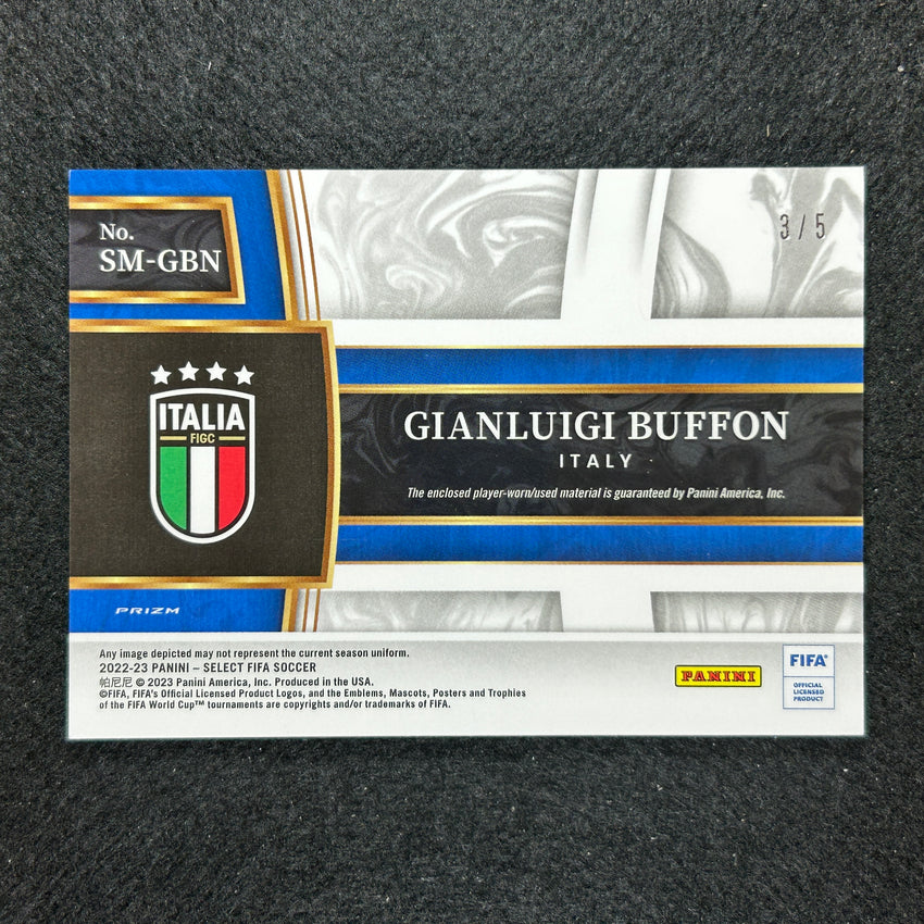 2022-23 Select Fifa Gianluigi Buffon Memorabilia Jersey Relic Tie-dye 3/5