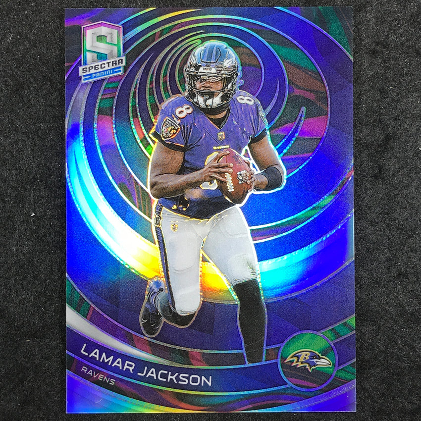 2023 Spectra Football Lamar Jackson Base Marble Neon 3/4-Cherry Collectables