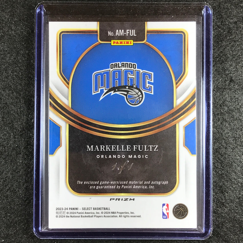2023-24 Select MARKELLE FULTZ Autographed Memorabilia Patch Auto Black 1/1