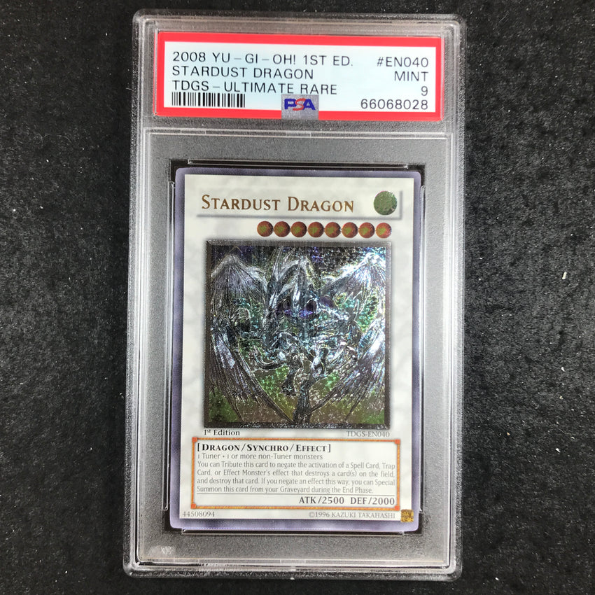 PSA 9 Stardust Dragon - TDGS-EN040 - Ultimate Rare The Duelist Genesis 1st Edition 028