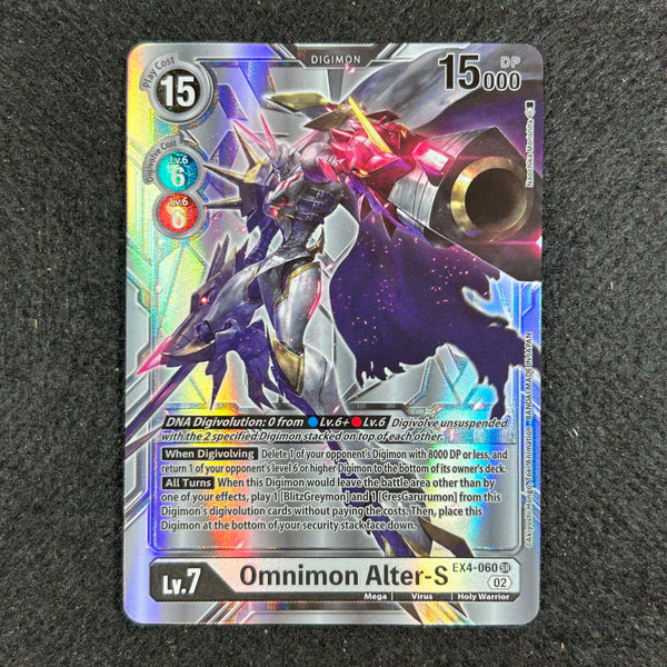 digimon card game omnimon alter s Parallel Omnimon Alter-s Borderless Alternate Art Ex4-060 Sr