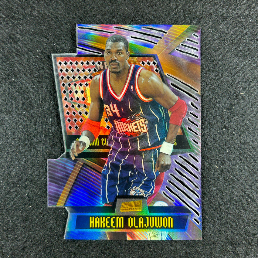 1998-99 Stadium Club HAKEEM OLAJUWON Triumvirate Die Cut #T9C